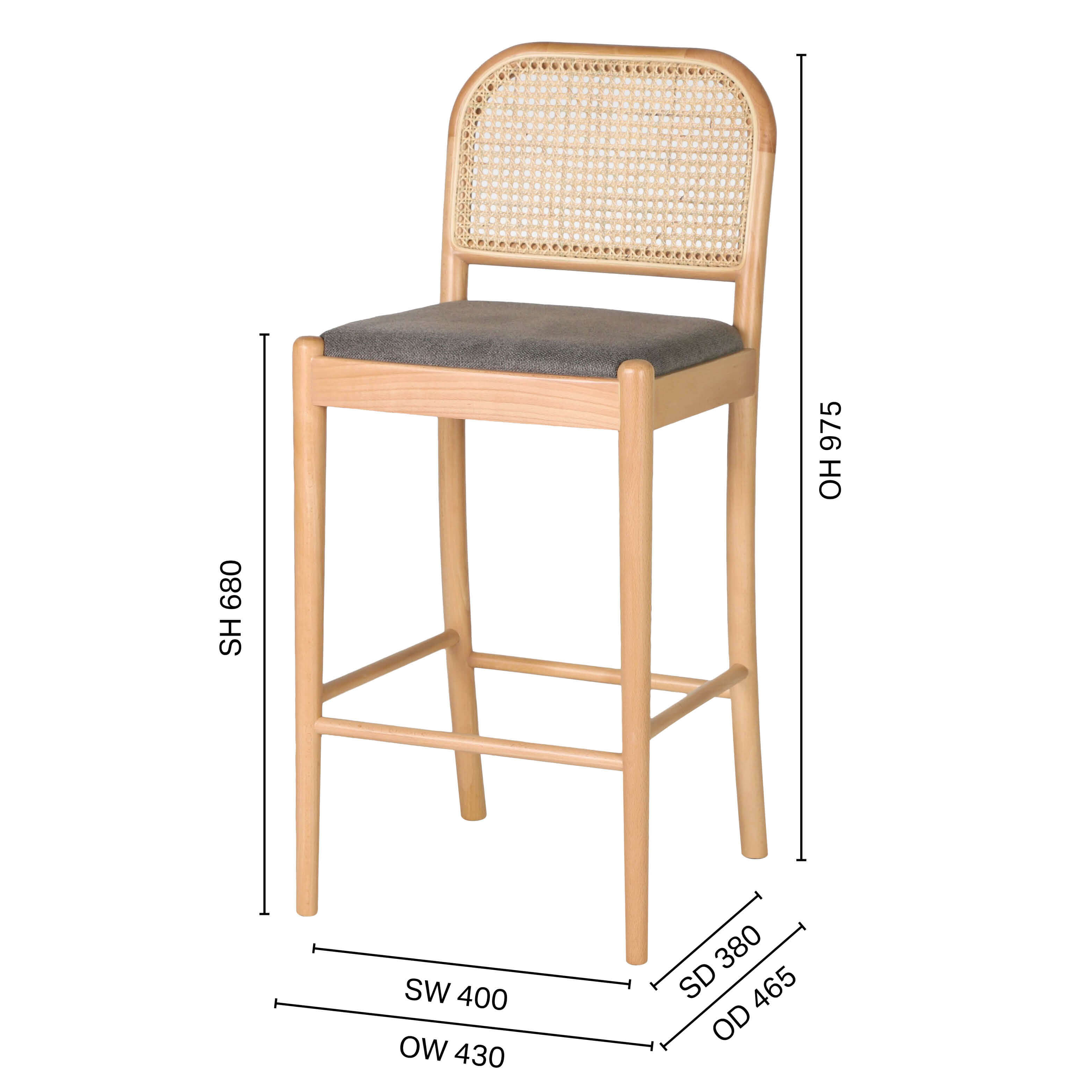 Kloop Rattan Barchair – SH650